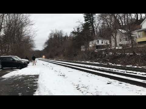 CSX Q012 Meets CSX Q019 in West Springfield, MA 1/25/20.