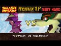 Smash Remix Classic Mode Remix 1P Gameplay With Polygon Peach VERY HARD