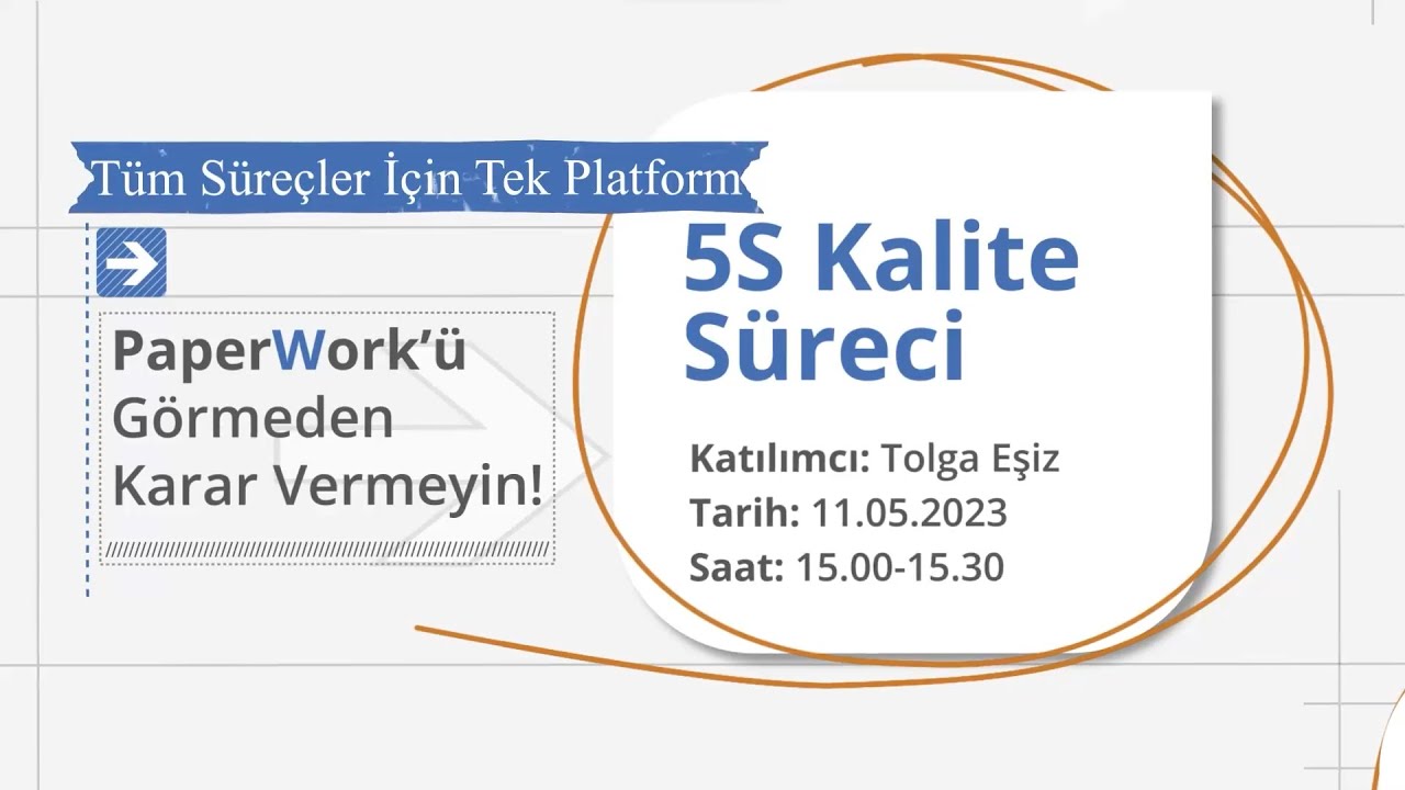  5S Kalite Süreci Webinarı