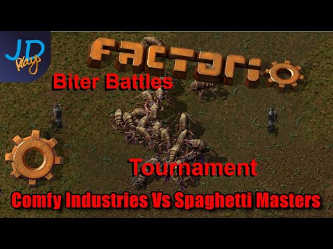 Factorio PvP Biter Battles Tournament Week 1 | Team Comfy Industries Vs Team Spaghetti Masters