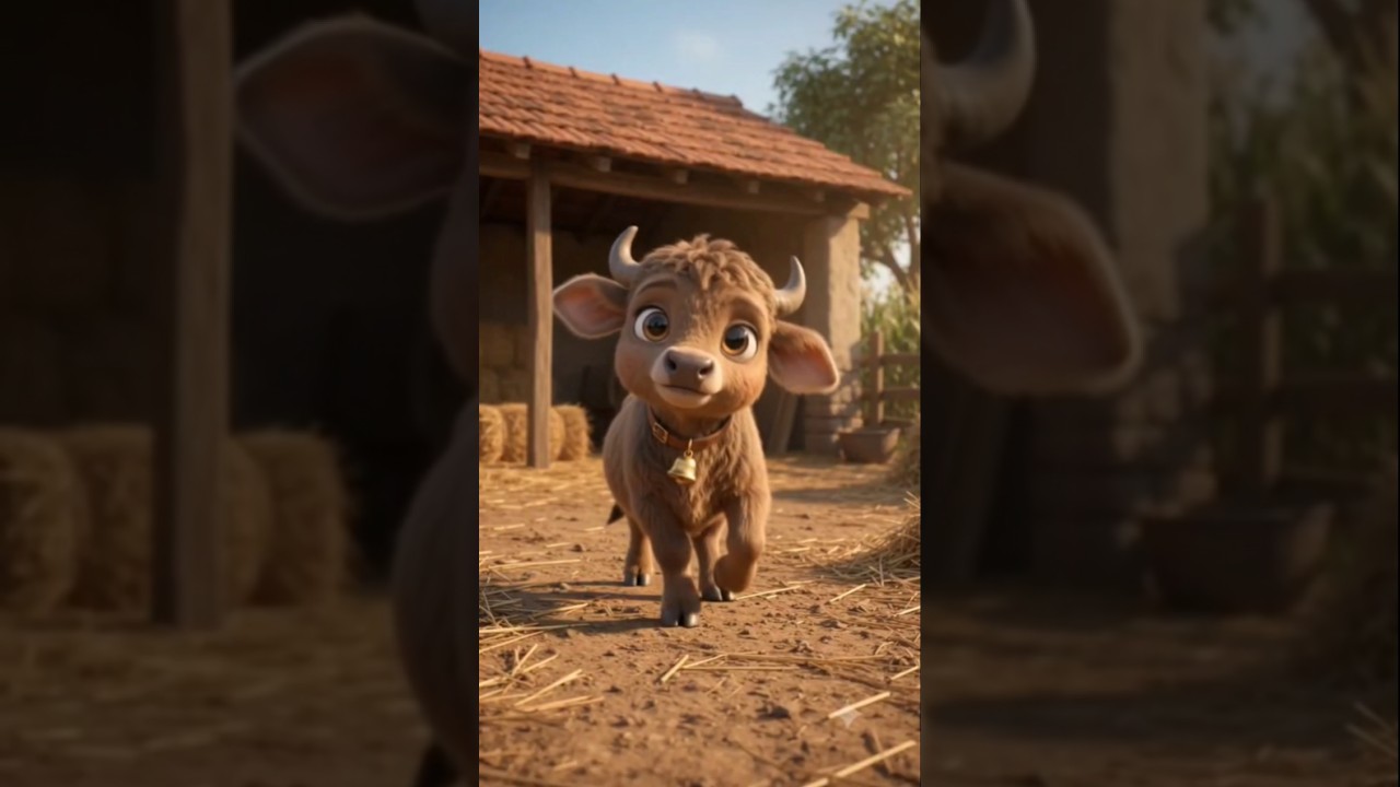 नन्हे बछड़े की क्यूटनेस देखकर दिल खुश हो जाएगा! 🐮😍❤️ #Shorts🐮❤️