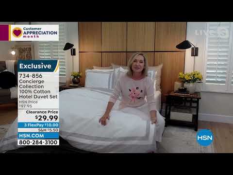 Concierge Collection 100% Cotton Hotel Duvet Set