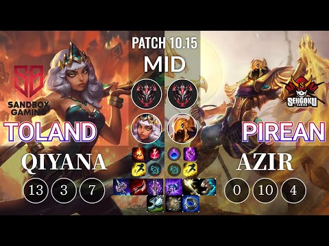 SB TolanD Qiyana vs SG Pirean Azir Mid - KR Patch 10.15