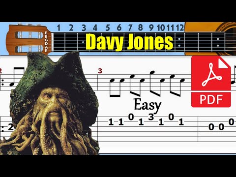 Davy Jones Theme Fingerstyle Guitar Tab
