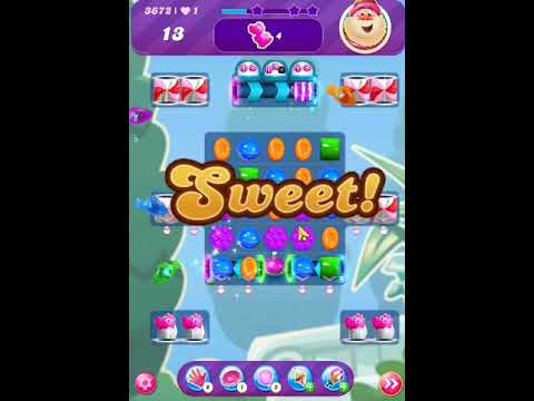 Candy Crush Saga Level 3672 Get 3 Stars, 21 Moves Complete