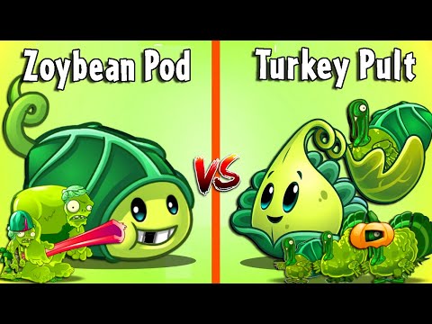 TURKEY PULT vs ZOYBEAN POD - Who Will Win? - PvZ 2 Plant Vs Plant