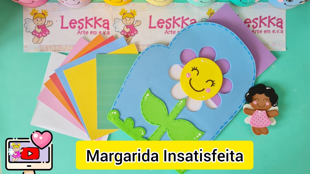DIY - RECURSO PEDAGÓGICO: LUVA -  MARGARIDA INSATISFEITA