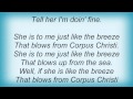 Jimmie Dale Gilmore - Because Of The Wind Lyrics
