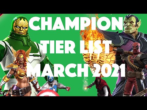 MCOC Tier List March 2021 | NEW Characters + BUFFS