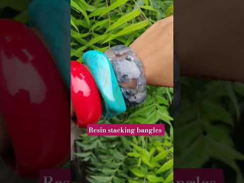 Sleek Resin Bangle Stacking for Girls and Women.