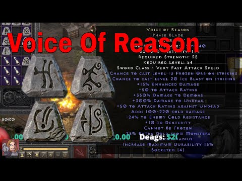 Diablo II Resurrected Rune Words - Voice Of Reason (Lem Ko El Eld)