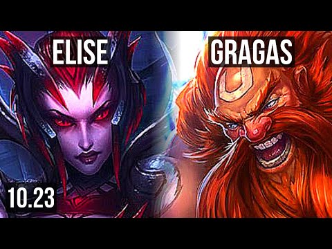 ELISE vs GRAGAS (JUNGLE) | 1200+ games, Legendary, 900K mastery | BR Grandmaster | v10.23