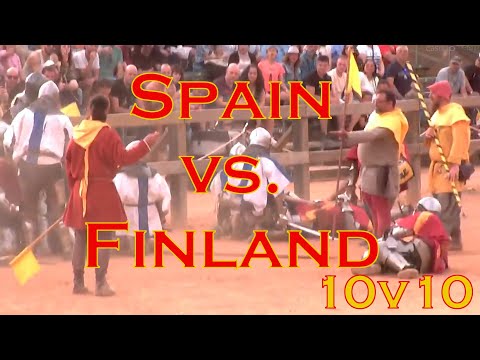 Finland vs. Spain, 10 vs. 10, Buhurt Fight (IMCF 2023 Semi-Final)