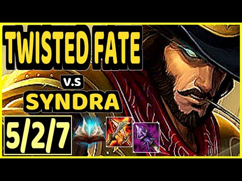DOPA (APDO) (TWISTED FATE) vs SYNDRA - 5/2/7 KDA MID CHALLENGER GAMEPLAY - KR