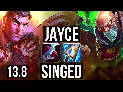 JAYCE vs SINGED (MID) | 7/0/4, 65% winrate, Godlike | KR Master | 13.8