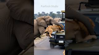 Lion Vs Elephant Deadly fight #usa #animals #wildlife #elephant #lion #nature #forest #usa #brazil