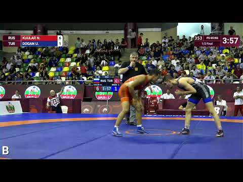 1/2 FS - 65 kg: N. KUULAR (RUS) v. U. DOGAN (TUR)