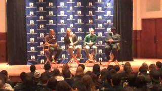 Jimmy Jam, RedOne, Adam Anders and Mohombi advising students at Gammy Career Day.MP4