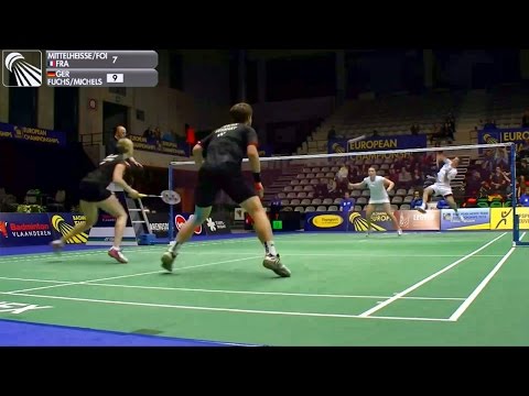 QF XD: G.Mittelheisser & A.Fontaine VS M.Fuchs & B.Michels (2015 European Mixed Team Championships)