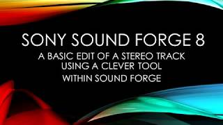 Video thumbnail for Sony Sound Forge 8 Tutorial 1 by Loving Your Guitar