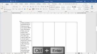 Repeat Header Row in Word Table when Table Includes Page Break