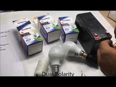 Cool Daylight Aluminum 7 W Dc LED Bulb, For 12 V Battery, Solar System, 5000-6500 K