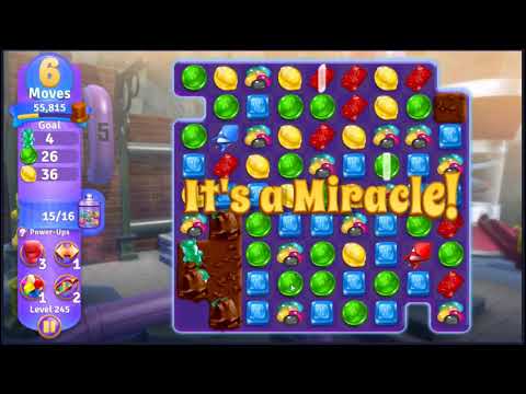 Willy Wonkas Sweet Adventure Level 245 - NO BOOSTERS 🍫 | SKILLGAMING ✔️