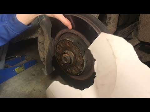 Part of a video titled EASY method of MEASURING brake rotors while still on the car - YouTube