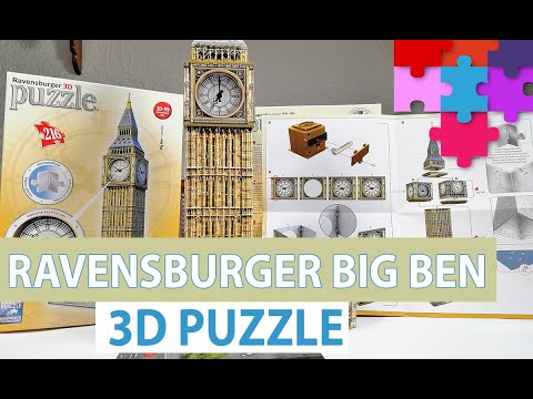 Ravensburger "3D" Dėlionė 216 vnt. - Vestminsterio laikrodžio bokštas (Big Ben) video