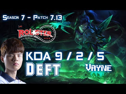 KT Deft VAYNE vs TWITCH ADC - Patch 7.13 KR Ranked