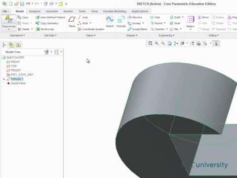 Modelling your first part in Creo Parametric 2.0
