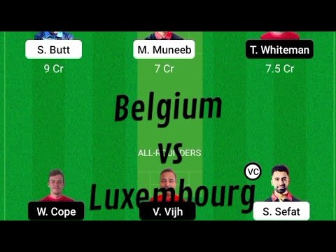 Belgium vs Luxembourg || Dream11 ECC International t10.