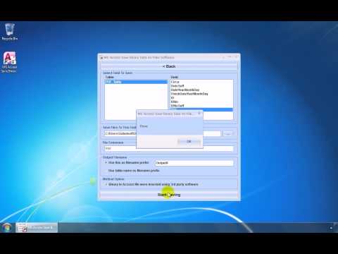 MS Access Save Binary Data As Files Software