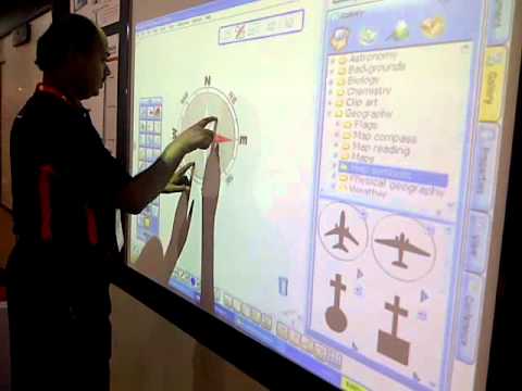 Interactive whiteboard with projector from hitachi