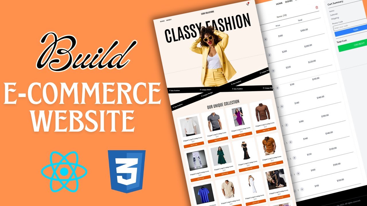 Build a Complete Ecommerce Website With React JS | React JS and Context API Ecommerce Website 