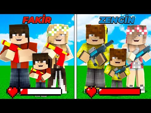 FAKİR AİLE SİLAH VS ZENGİN AİLE SİLAH! 😱 - Minecraft