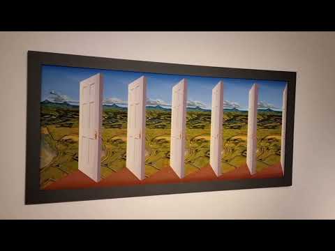 Patrick Hughes and Glenys Barton at Flowers Cork Street 