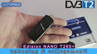 Decoder Edision Nano T265+ Nuovo Digitale Terrestre DVB-T2 - Unboxing & Collegamenti