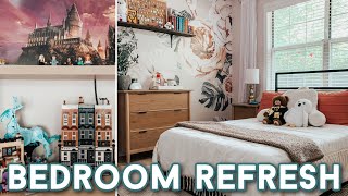 ROOM REFRESH | REARRANGING, CLEANING HOUSE, DECLUTTERING & ORGANIZING | MINI BEDROOM MAKEOVER