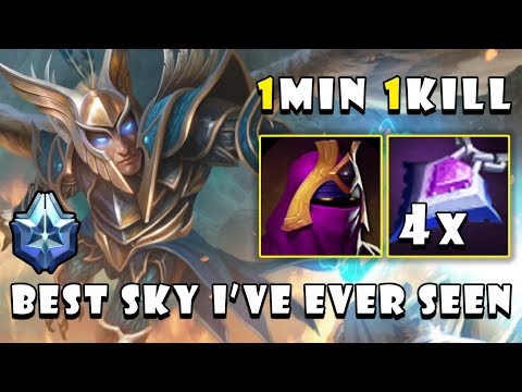 [Skywrath Mage] Best Master Spammer I've Ever Seen 1Min 1Kill with Full Magic Combo Dota 2 7.22e