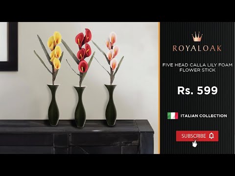 Royaloak five head calla lily foam flower stick - bright red