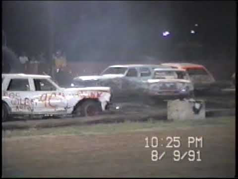 Demo derby 1991 Otsego County fair Gaylord Michigan