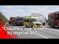 Beelden na het ernstige ongeluk op de A67, een chauffeur kwam om het leven