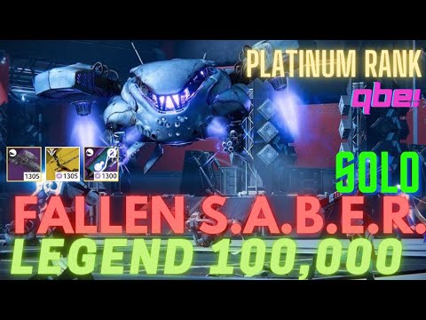Destiny 2 - Nightfall The Ordeal: Fallen S.A.B.E.R., Legend,(100,000). Solo. Platinum Rank. Flawless
