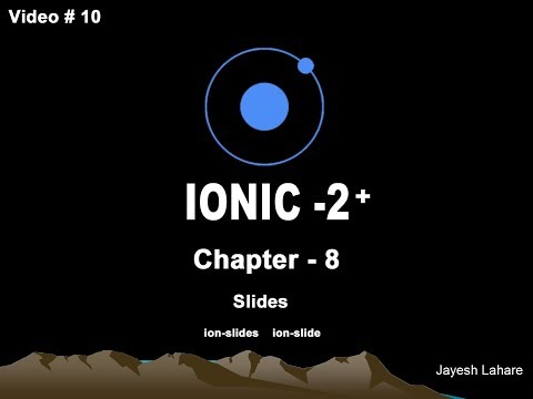 Ionic Tutorial Chapter 8 Slides Pager