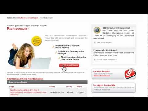 Frag den Anwalt - Preis selber bestimmen (Rechtsauskunft)