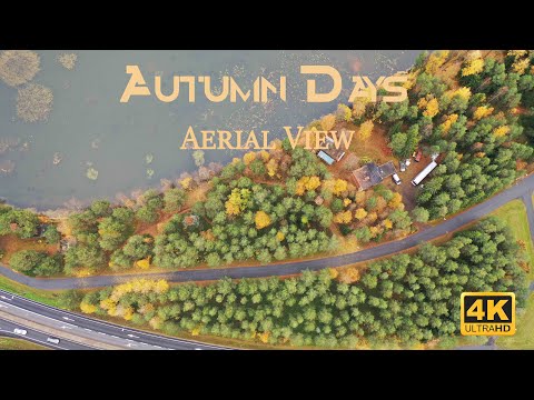 Bird's eye view of Finnish Autumn | 4K