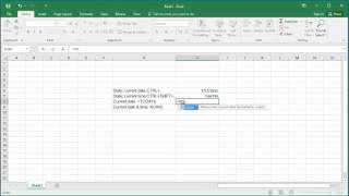 How to Enter Current Date and Time in to a Cell in Excel 2016