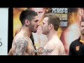 JEFF HORN GOES HEAD TO HEAD WITH MICHAEL ZERAFA IN TENSE STARE DOWN - FULL WEIGH IN VIDEO