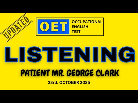 OET Listening 2.0 Sample Practice Test for Nurses | Official Exam Format | OET 2.0 Online Classroom